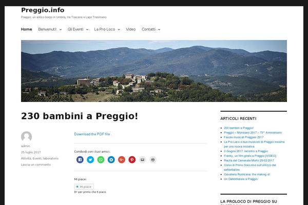 preggio.info site used Twenty Sixteen