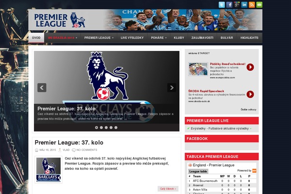 premier-league.sk site used Mondo