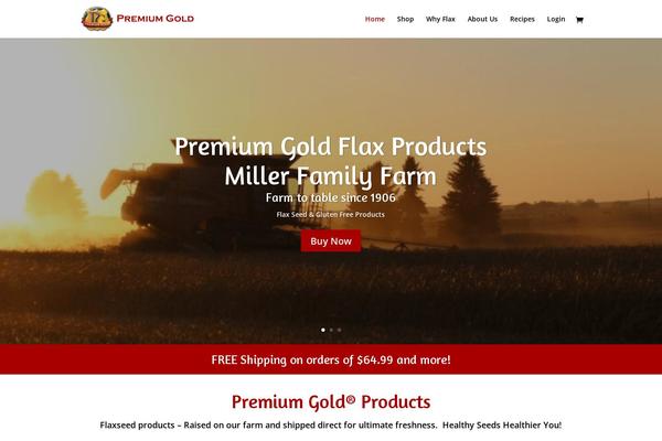 premiumgoldflax.com site used Divi