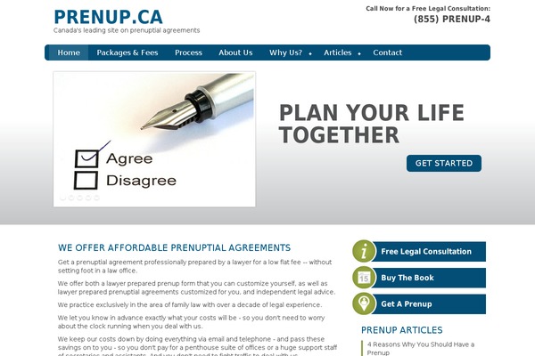 prenup.ca site used NANCY