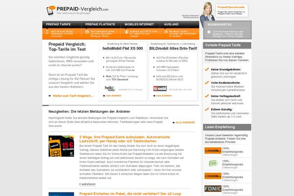 prepaid theme websites examples