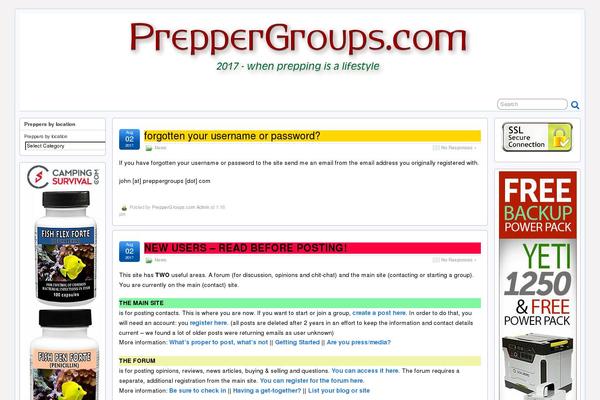 preppergroups.com site used Suffusion