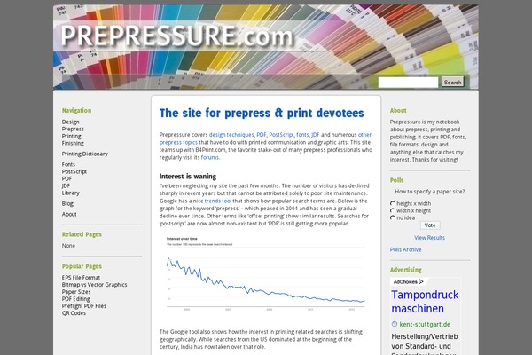 prepressure.com site used Prepressure