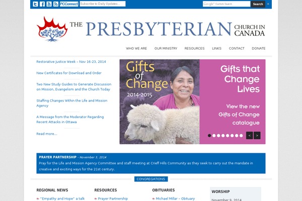presbyterian.ca site used Apollo-theme