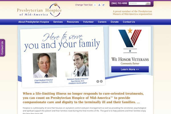 Hospice theme site design template sample