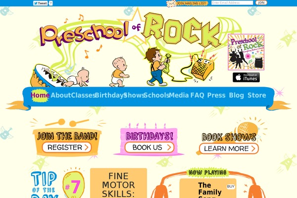 Preschool theme site design template sample