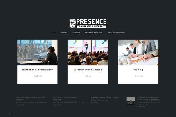 presencegroup.eu site used Bizly