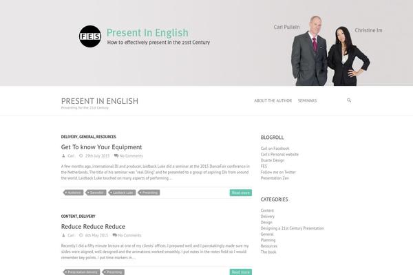 presentinenglish.com site used Interface