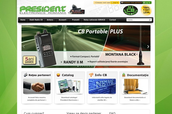 president-electronics.ro site used President