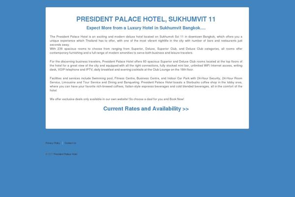 presidentpalacehotel.com site used Responsivepro-child