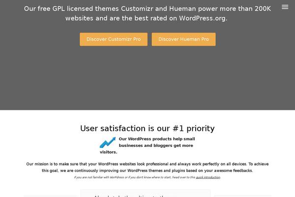 Customizr Pro theme site design template sample