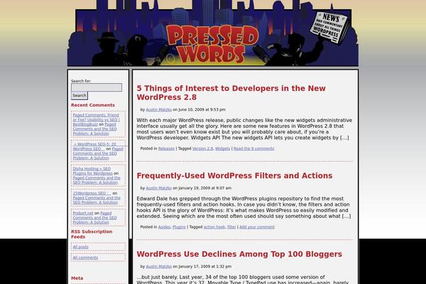 pressedwords.com site used Pressed