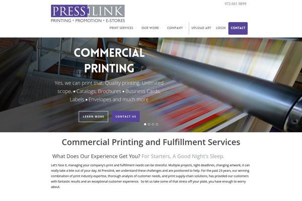 presslink.com site used Accelerate-print-theme