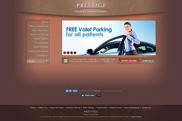 Prestige theme site design template sample