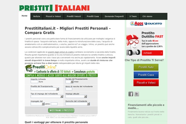 prestitiitaliani.it site used Blogga