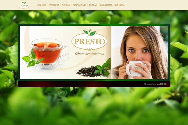 Presto theme site design template sample