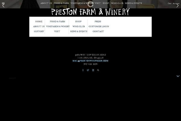 prestonvineyards.com site used Preston