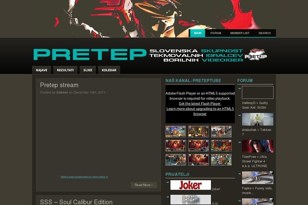 pretep.si site used Gamesmania