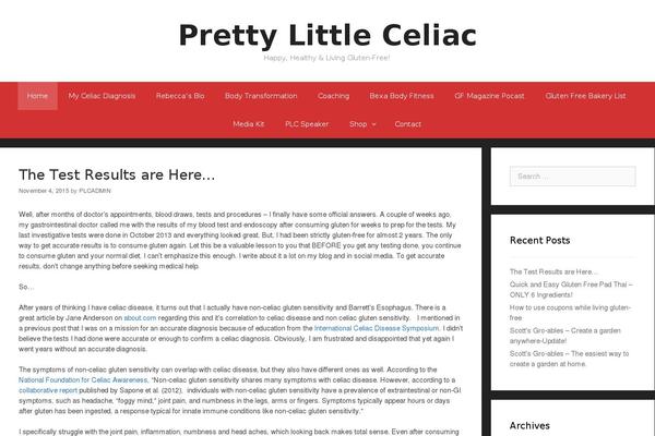 prettylittleceliac.com site used Flash Blog