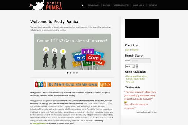 prettypumba.com site used Cloudhost-parent