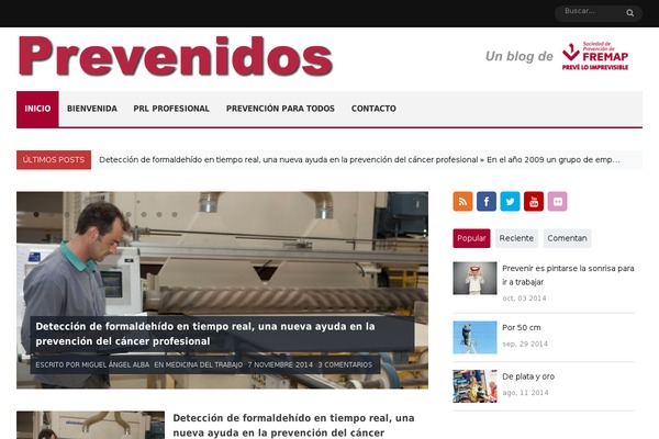 prevenidos.es site used Fremap2014