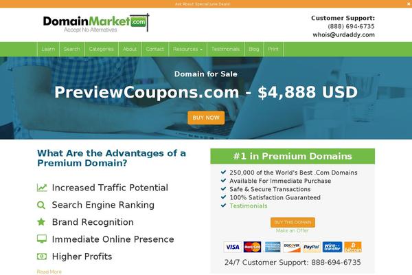 previewcoupons.com site used Previewcoupon