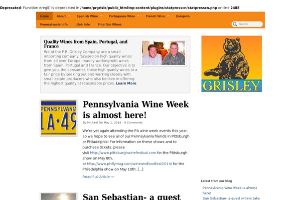 WordPress website example screenshot