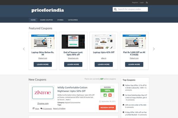 priceforindia.com site used Clipper