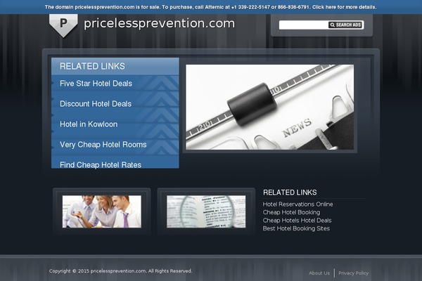 pricelessprevention.com site used Healthia