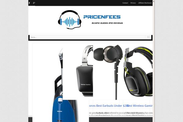 pricenfees.com site used Pressbook-dark