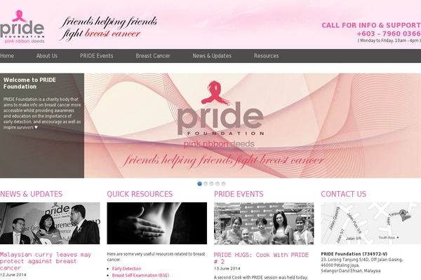 pride.org.my site used Pridev1
