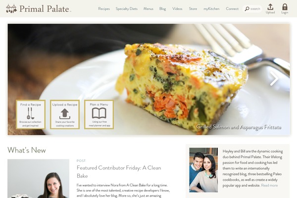 Paleo theme site design template sample