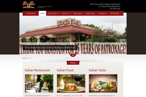primapastarestaurant.com site used The Restaurant