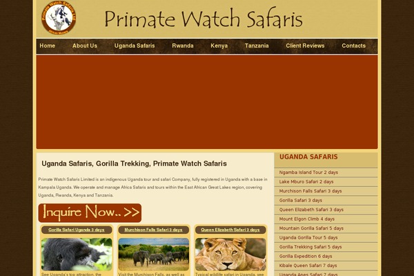 primatewatchsafaris.com site used Skt-wildlife