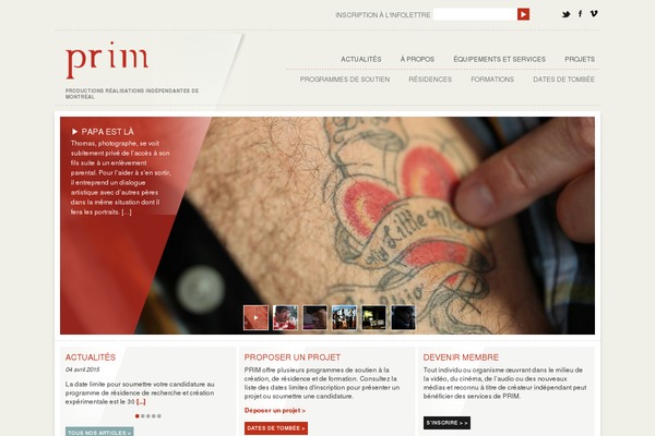 Prim theme site design template sample