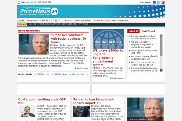 primenews24.com site used Newsbee