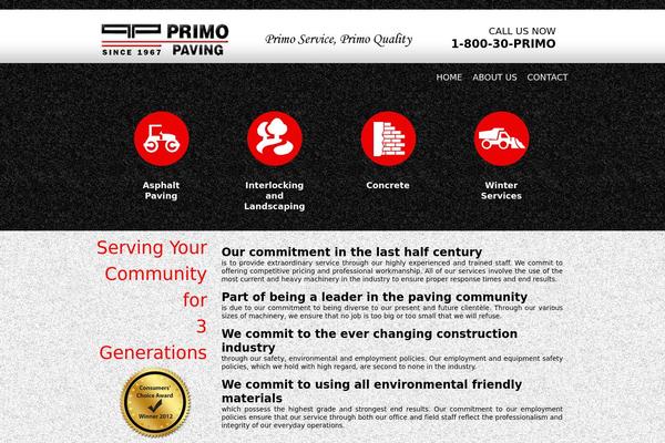 primopaving.ca site used Publipage