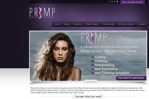 primpyourhair.com site used Beauty Salon