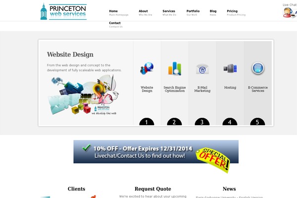 princetonwebservices.com site used Intense