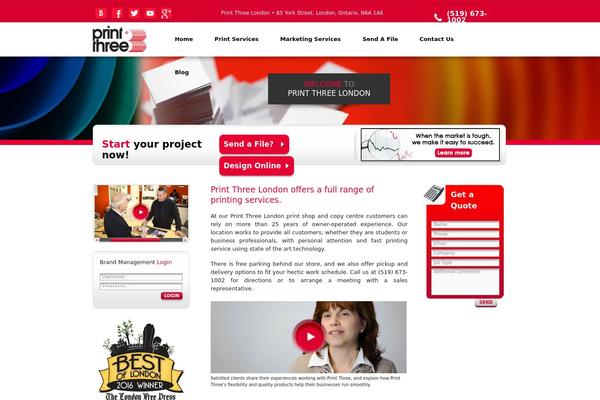 print3london.com site used Printthree