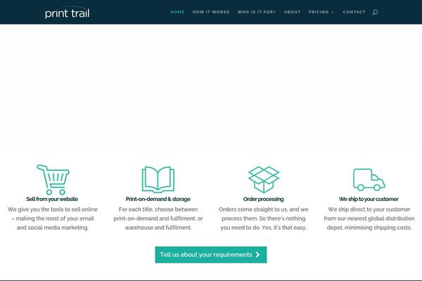 printtrail.com site used Printtrail-divi-child