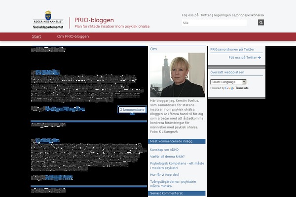 priobloggen.se site used Priobloggen