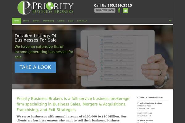 prioritybusinessbrokers.com site used Slamdot-child-theme