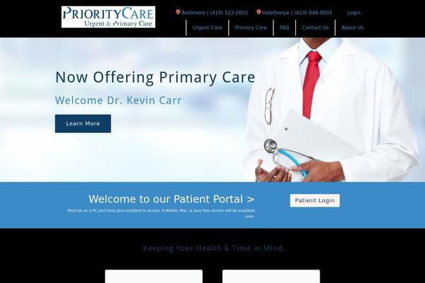 prioritycareclinics.com site used Wp-pcc