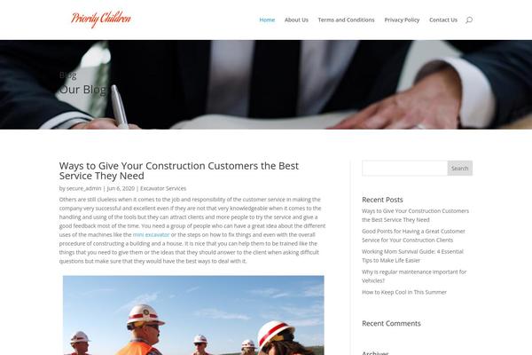 WordPress website example screenshot