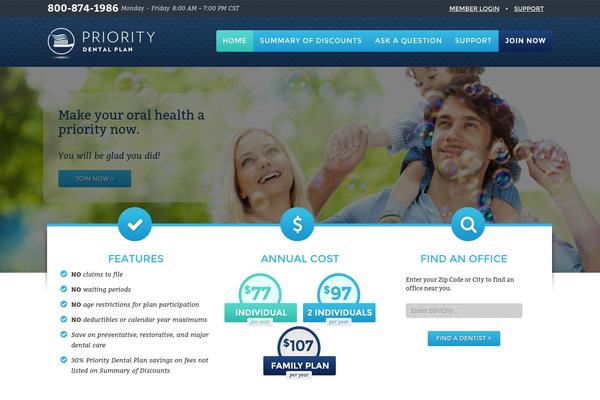 Priority theme site design template sample
