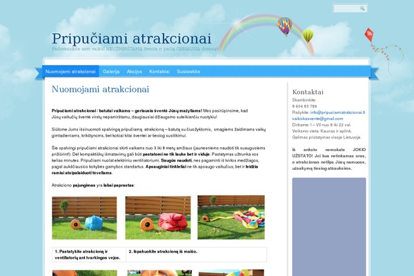 Rainbow theme site design template sample