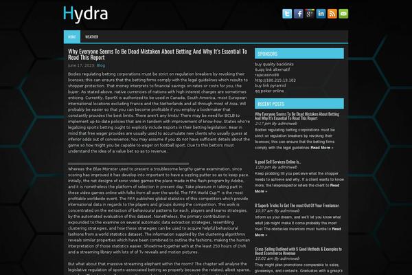 Hydra theme site design template sample