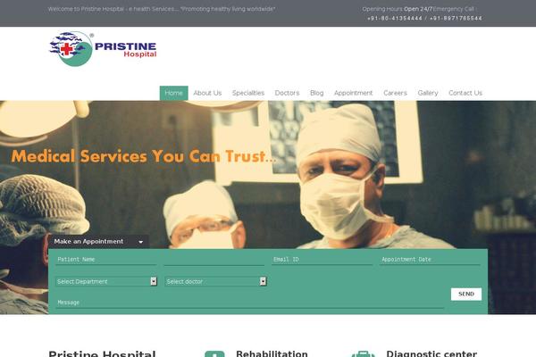 pristinehospitals.com site used Medical-child-theme