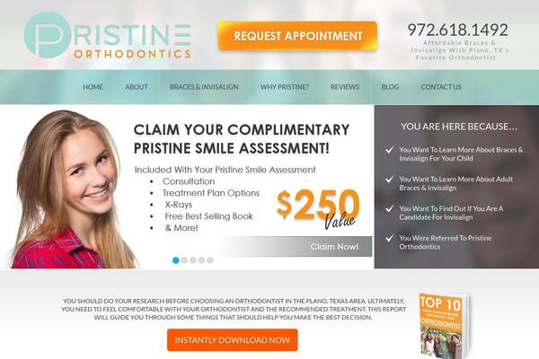 pristineorthodontics.com site used Prestinetheme